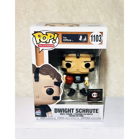 Funko Pop The Office Dwight Schrute #1103 Basketball Chalice Exclusive Protector - Picture 2 of 7